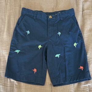 Boys’ Vineyard Vines  Navy Embroidered Shorts (12)